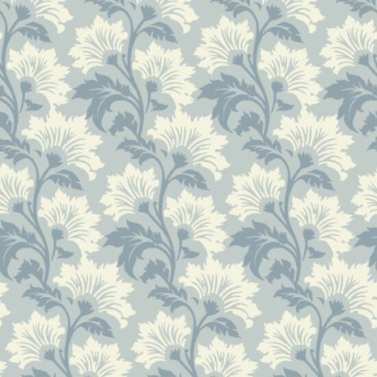 Wildflower Foggy Gray Botanical Wallpaper