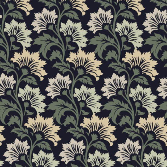 Fiore selvatico Carta da parati botanica Forest Shade