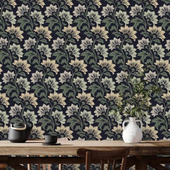 Fleur sauvage Papier peint botanique Forest Shade