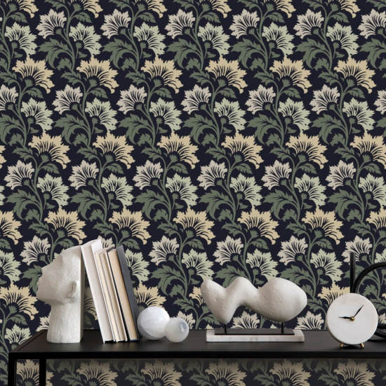 Wilde bloem Forest Shade Botanisch Behang