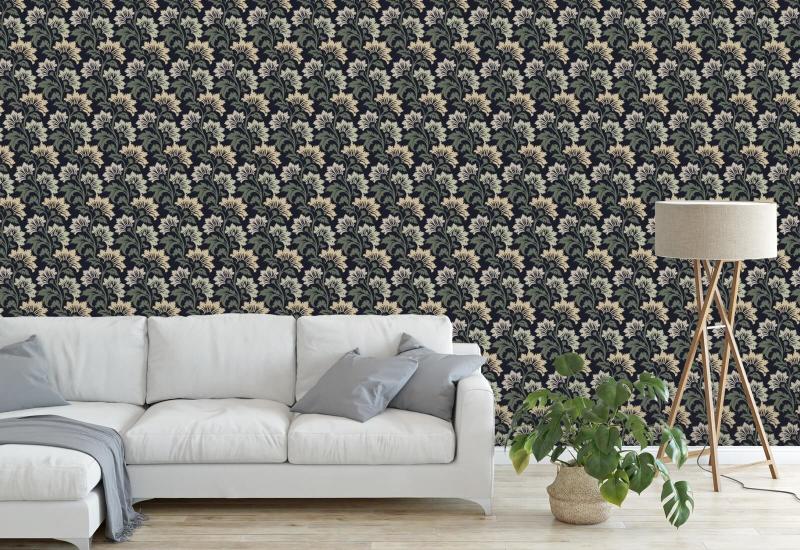 Wildflower Forest Shade Botanical Wallpaper