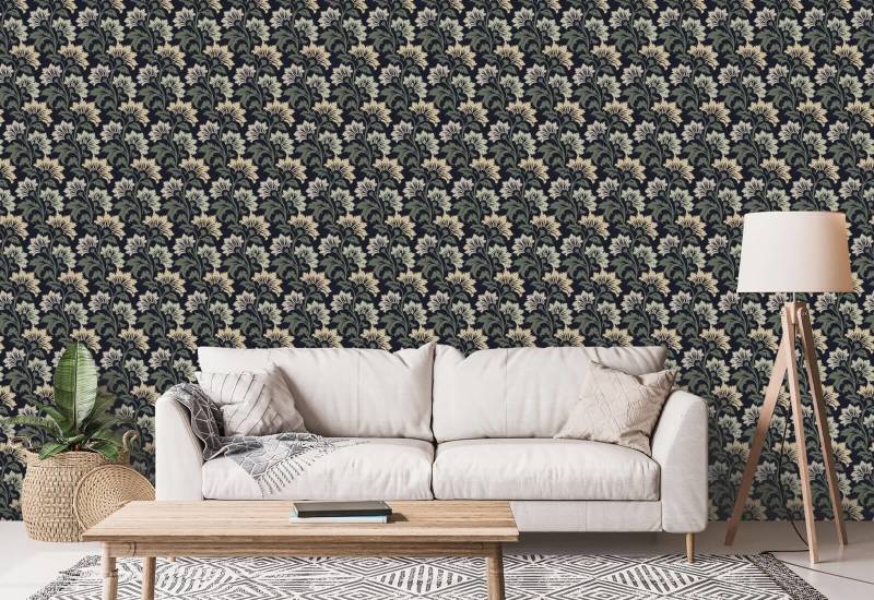 Wildflower Forest Shade Botanical Wallpaper