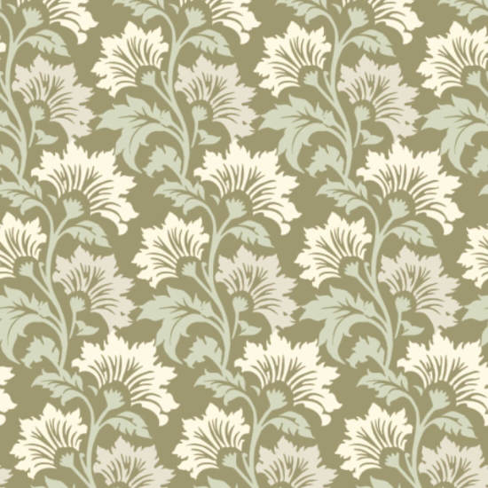 Villblomst Oliven Beige Botanisk Bakgrunn