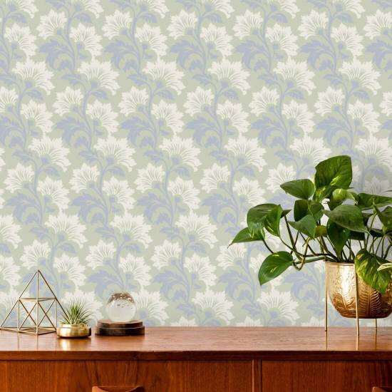 Wilde bloem Pastel Morning Botanisch behang