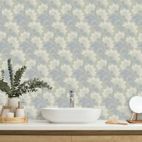 Wildflower Pastel Morning Botanical Wallpaper