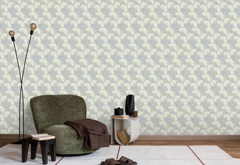 Wilde bloem Pastel Morning Botanisch behang