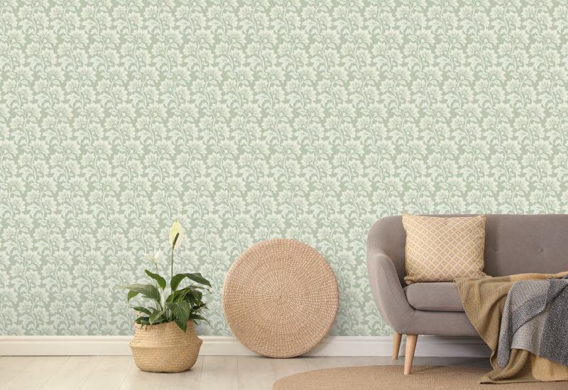 Flor silvestre Papel de parede botânico Pale Herb