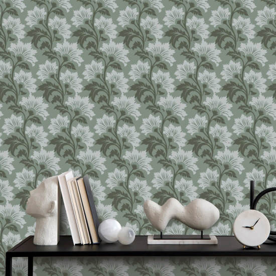 Wildblume Botanische Tapete „Silver Sage“