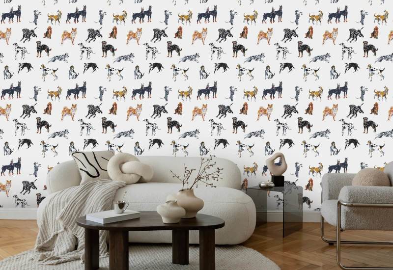 Días del perro Fondo de pantalla blanco de Sketchpad