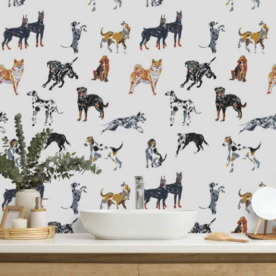 Dog Days Sketchpad White Wallpaper