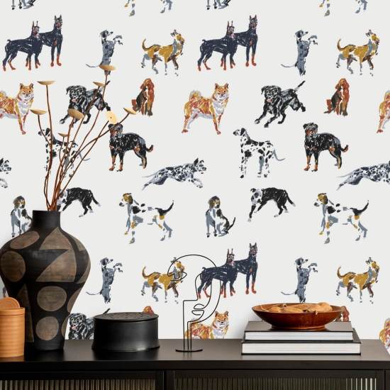Dog Days Sketchpad White Wallpaper