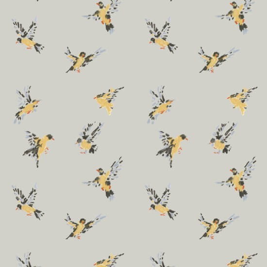 Flight of the Finches Cloud Gray Wallpaper