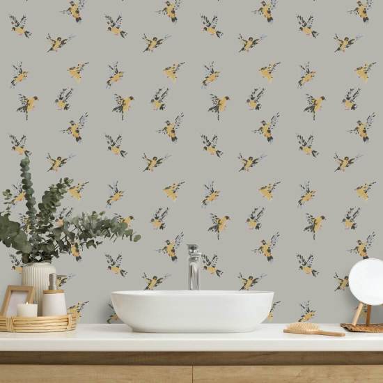 Finkenes flytur Cloud Grey Bakgrunn