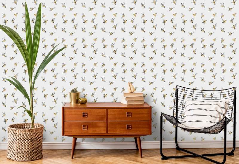 Flight of the Finches Sketchpad White Wallpaper