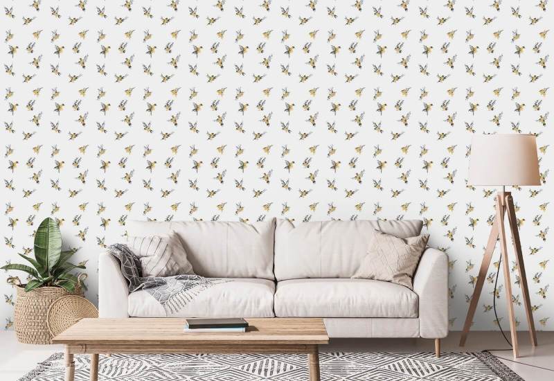 Flight of the Finches Sketchpad White Wallpaper