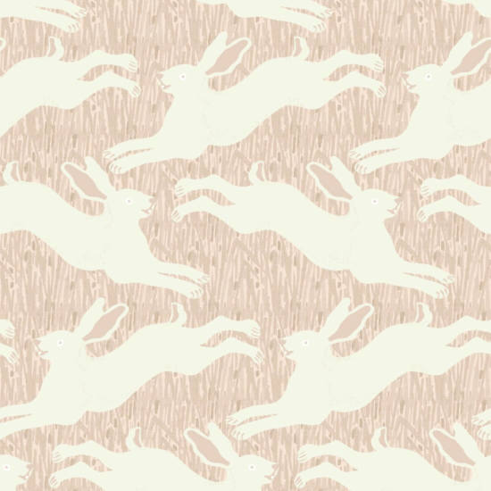 Lepri saltellanti Carta da parati Blush Grass