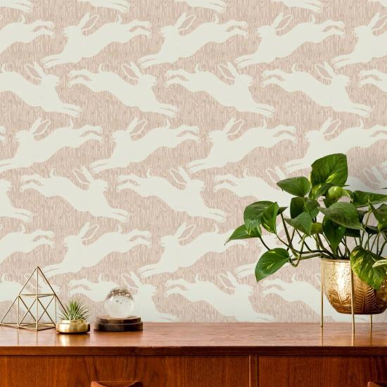 Liebres saltarinas Fondo de pantalla Blush Grass