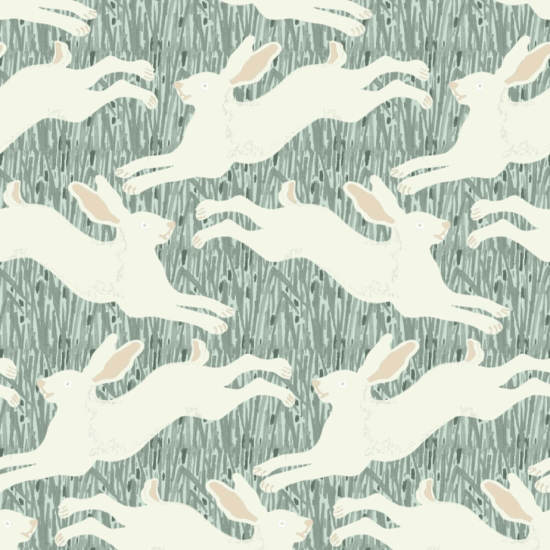 Hoppende harer Silver Thicket Baggrund