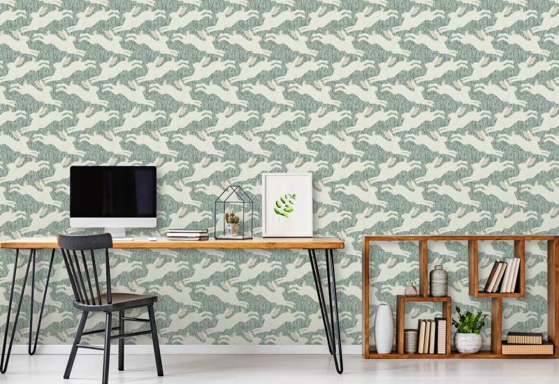 Hoppende harer Silver Thicket Bakgrunn