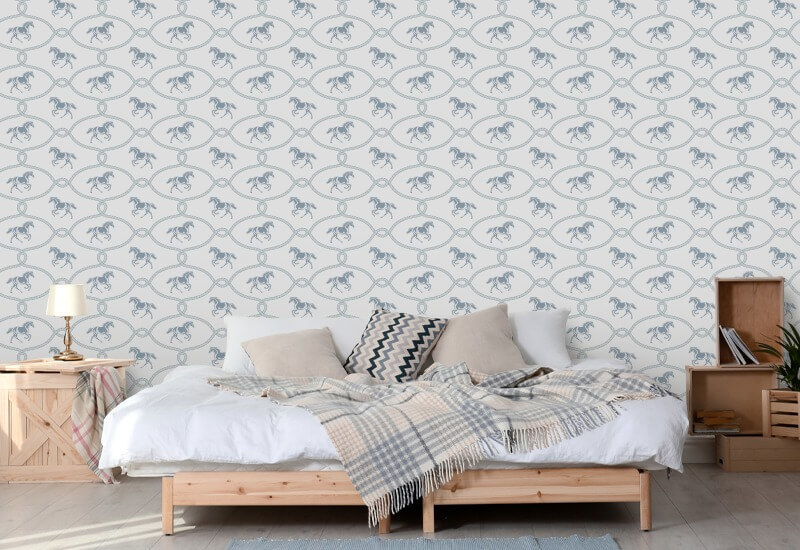 Riders Knot Faded Denim Wallpaper