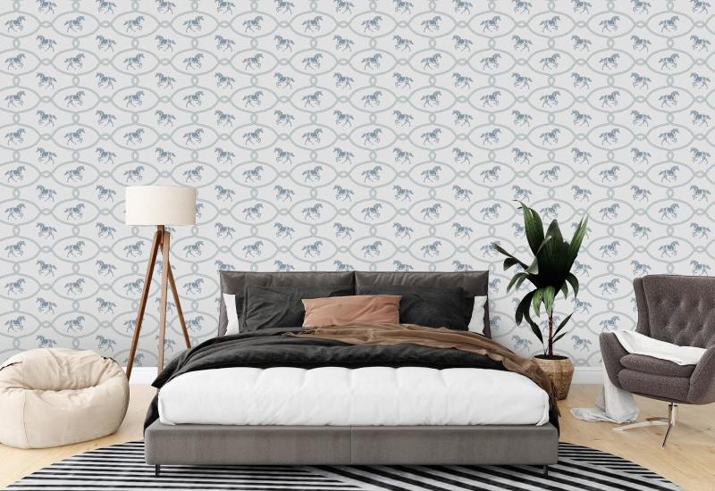 Riders Knot Faded Denim Wallpaper