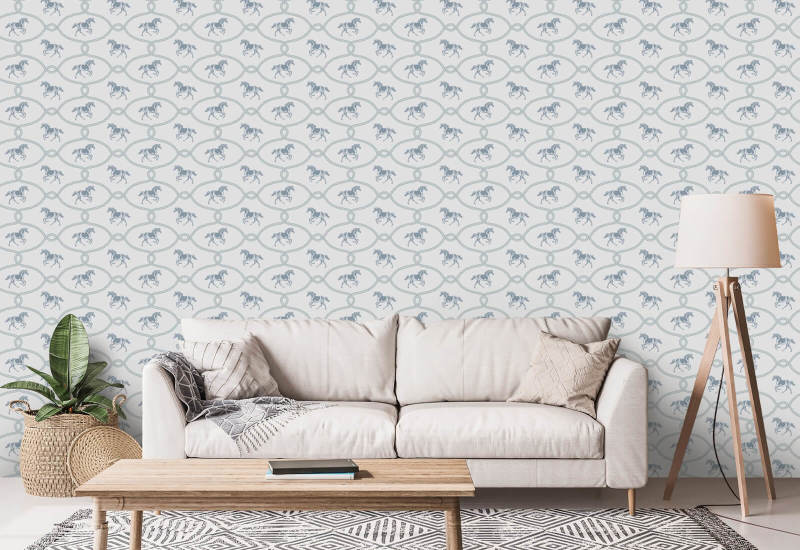 Riders Knot Faded Denim Wallpaper