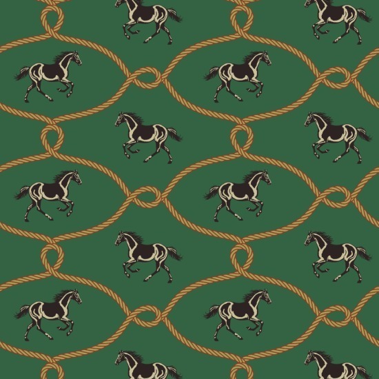 Riders Knot Hunt Club Green Wallpaper