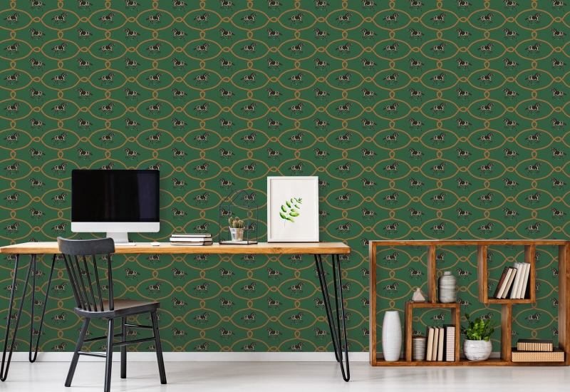 Riders Knot Hunt Club Green Wallpaper