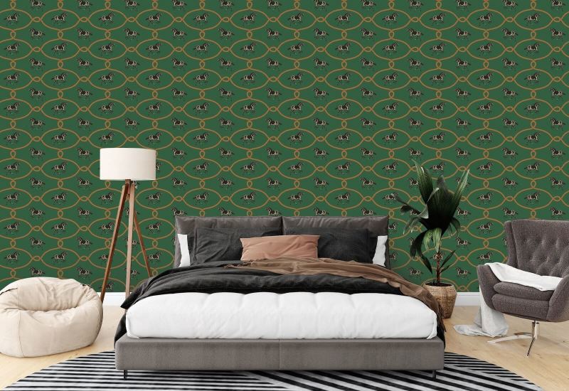 Riders Knot Papier peint Hunt Club Green