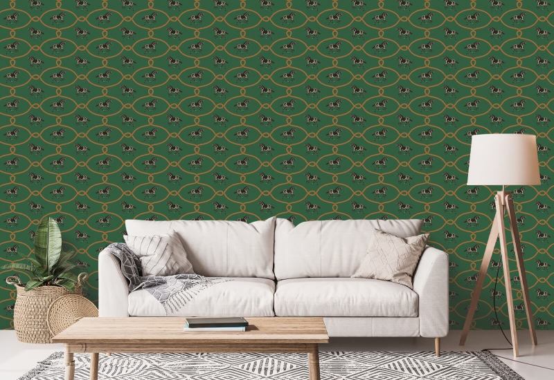 Riders Knot Papier peint Hunt Club Green