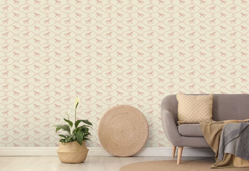 Riders Knot Seafoam Blush Wallpaper