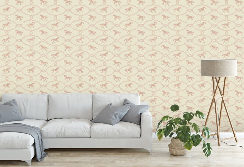 Riders Knot Seafoam Blush Wallpaper