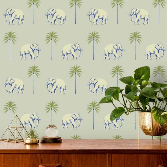 Spasserende elefant Minted Horizon Bakgrunn