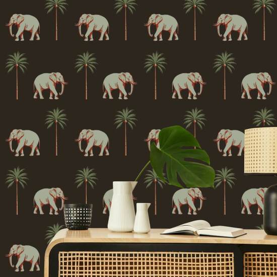 Elefante paseando Fondo de pantalla de Onyx Noir