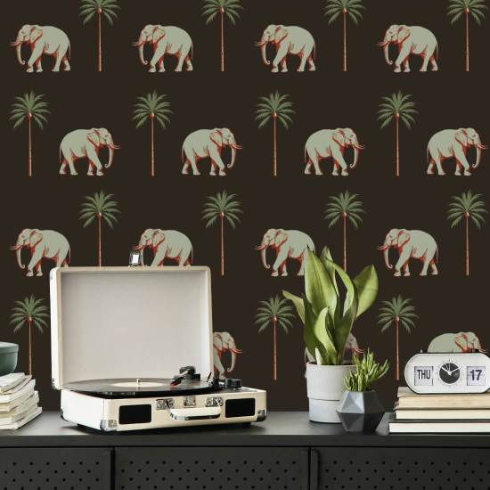 Elefante paseando Fondo de pantalla de Onyx Noir