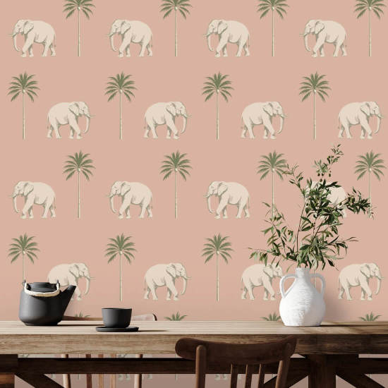 Elefante paseando Fondo de pantalla de Pink Savanna