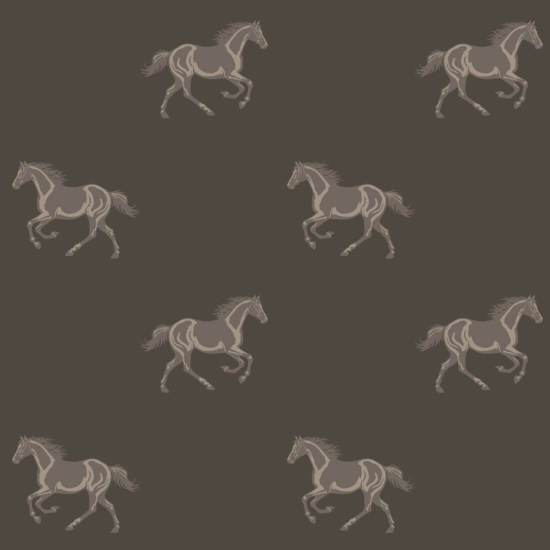 Thoroughbred Burnt Umber Wallpaper