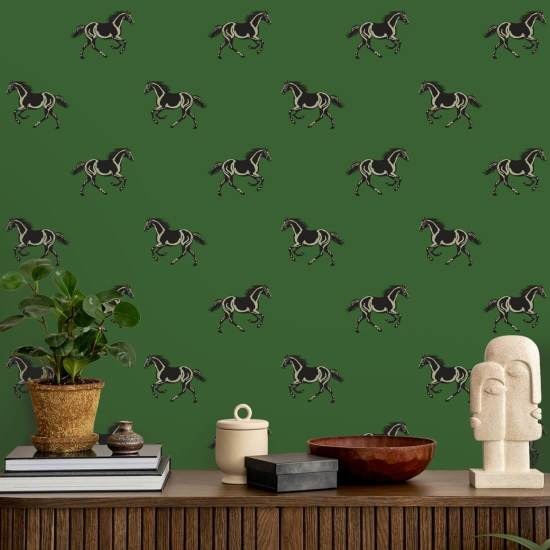 Pur-sang Papier peint vert émeraude