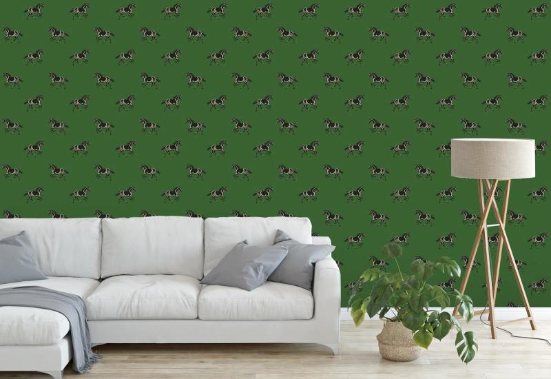 Pur-sang Papier peint vert émeraude