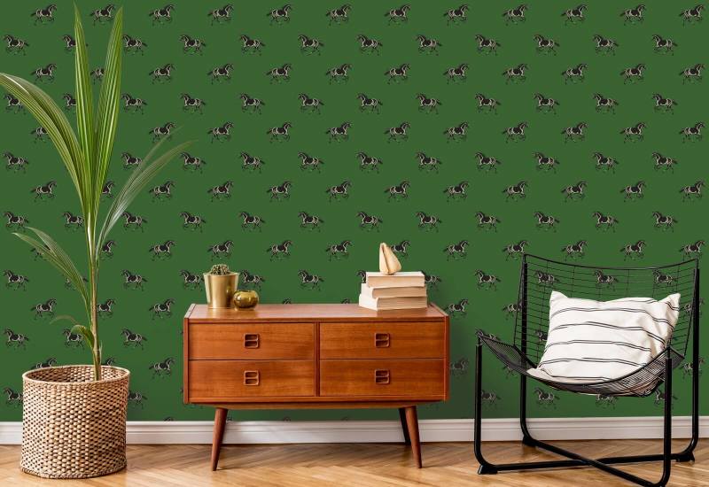 Thoroughbred Emerald Green Wallpaper