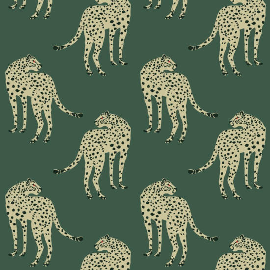 Prowling Cheetah Juniper Wallpaper