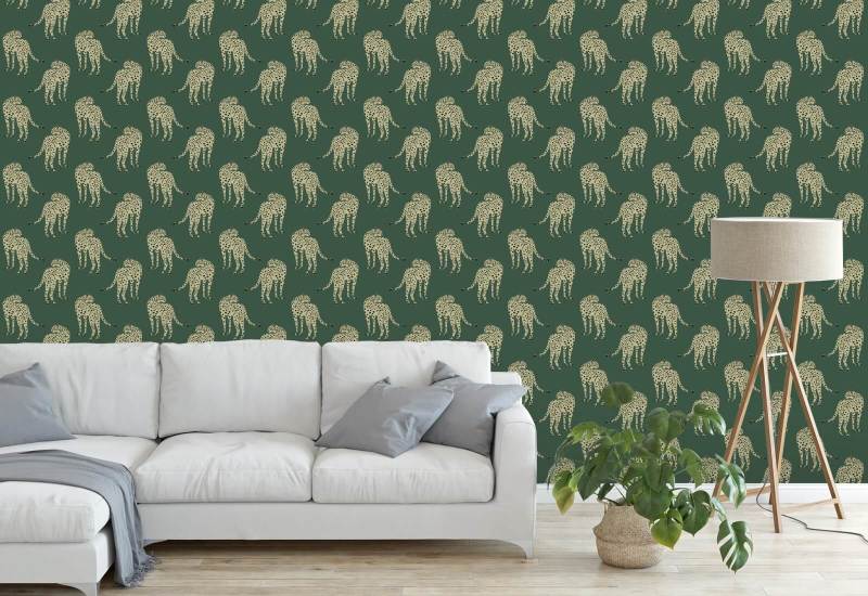 Prowling Cheetah Juniper Wallpaper