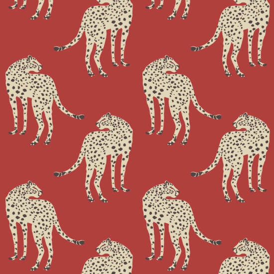 Prowling Cheetah Scarlet Chase Wallpaper