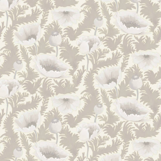 Poppy Bloom Desert Linen Floral Wallpaper