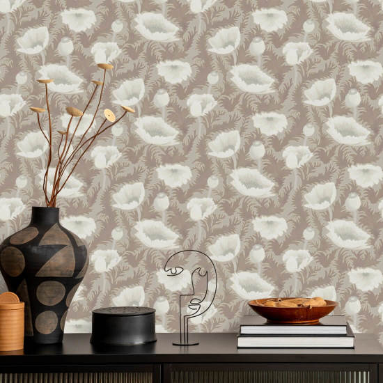 Unikon kukinta Earthen Taupe kukka-taustakuva