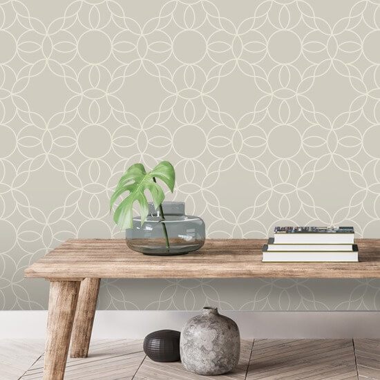 Bloom Ring Alabaster Wallpaper