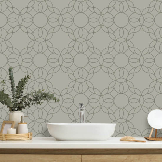 Bloom Ring Walnut Wallpaper