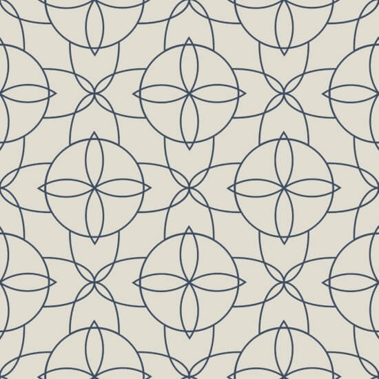 Court Rosette Oxford Blue Wallpaper