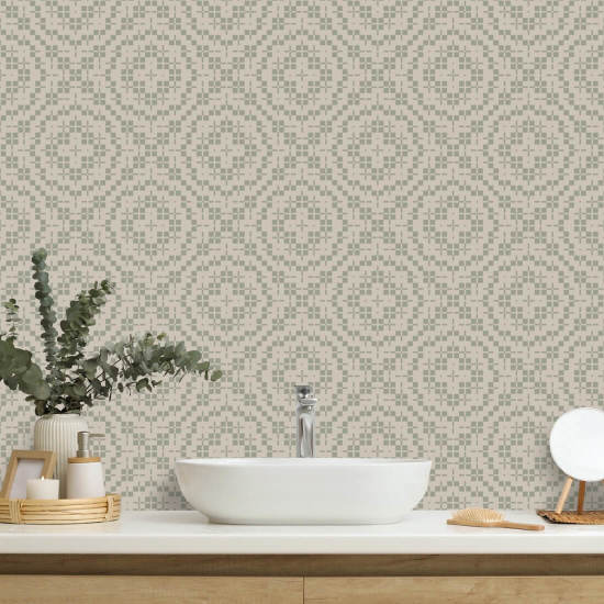 Echo Tile Pergament Sage Bakgrunn