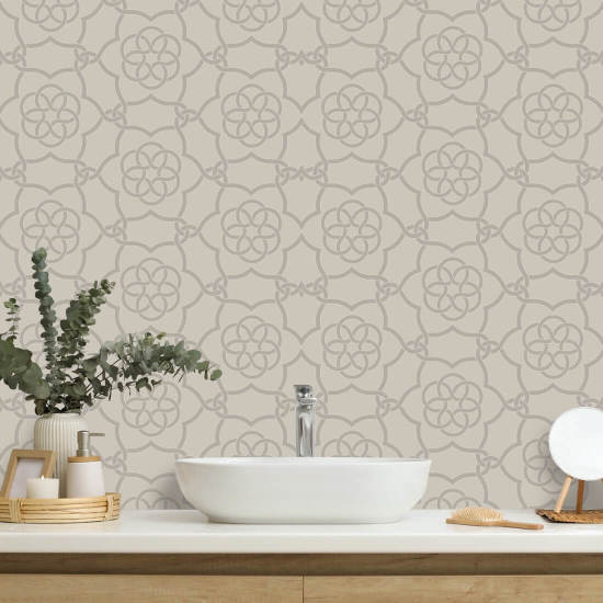 Floret Lattice Albasten behang
